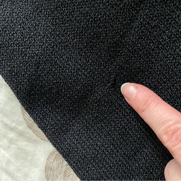 St John Evening Santana Knit Black Midi Skirt 8 Neutral Office Work Career - Picture 4 of 7